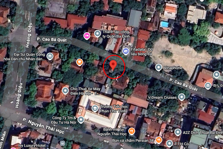 Khu đất vàng 18 Cao Bá Quát có giá trúng đấu giá gấp đôi khởi điểm