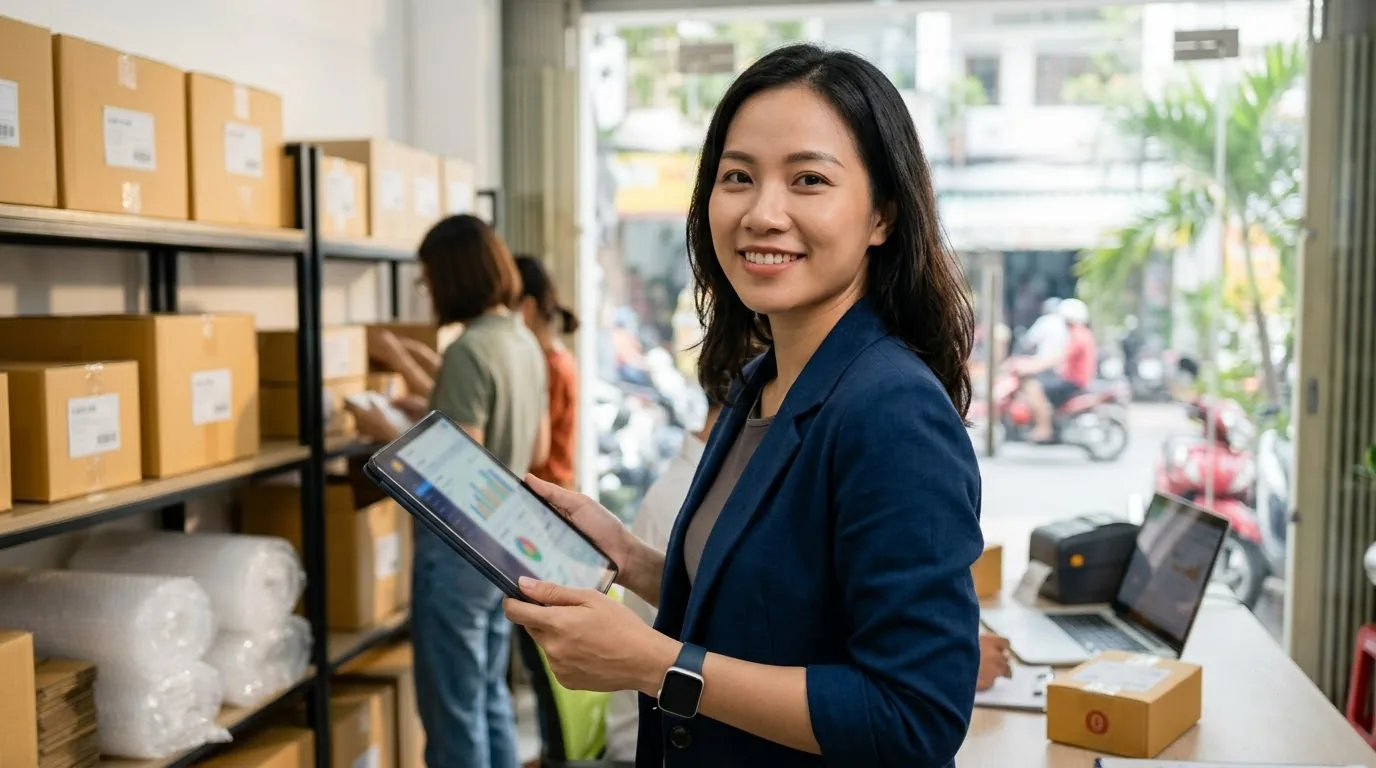 Quy trình quét mã QR thanh toán không tiền mặt tại điểm giao nhận bưu kiện